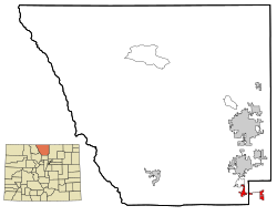 Larimer County Colorado Incorporated and Unincorporated areas Berthoud Highlighted